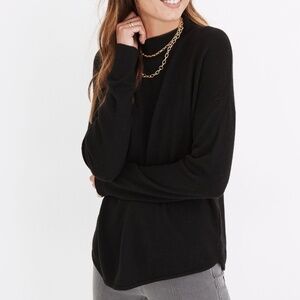 NWT Madewell Ashbury Mockneck Black Sweater - M